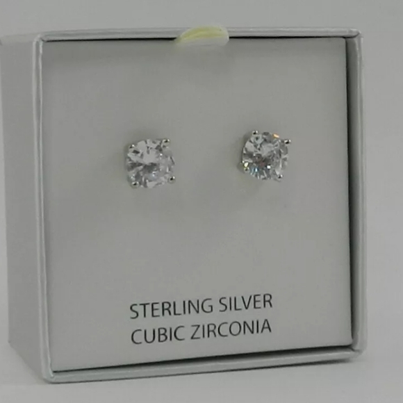 Giani Bernini CZ Sterling Sliver Stud Earrings
